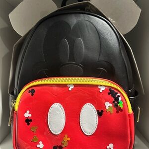 Loungefly Disney Mickey Mouse Confetti Ears Mini Backpack NWT